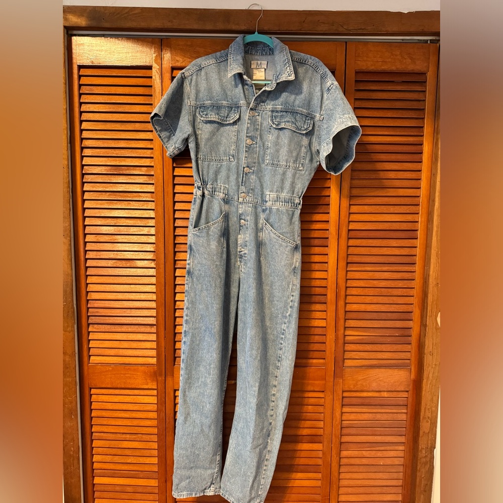 Free People Denim Jumpsuit